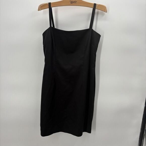 Womens Ralph Ralph Lauren Black Spaghetti‎ Strap Satin Dress Size Medium #25P - Picture 1 of 8
